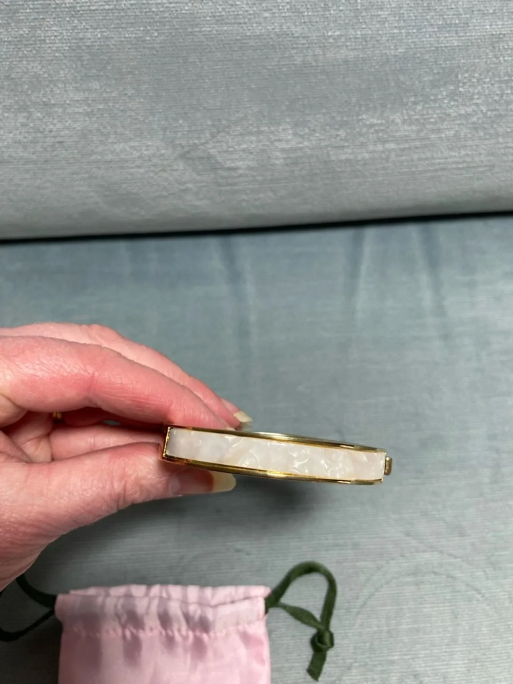 kate spade Mother of Pearl Gold-Tone Bangle Bracelet - Picture 5 of 13